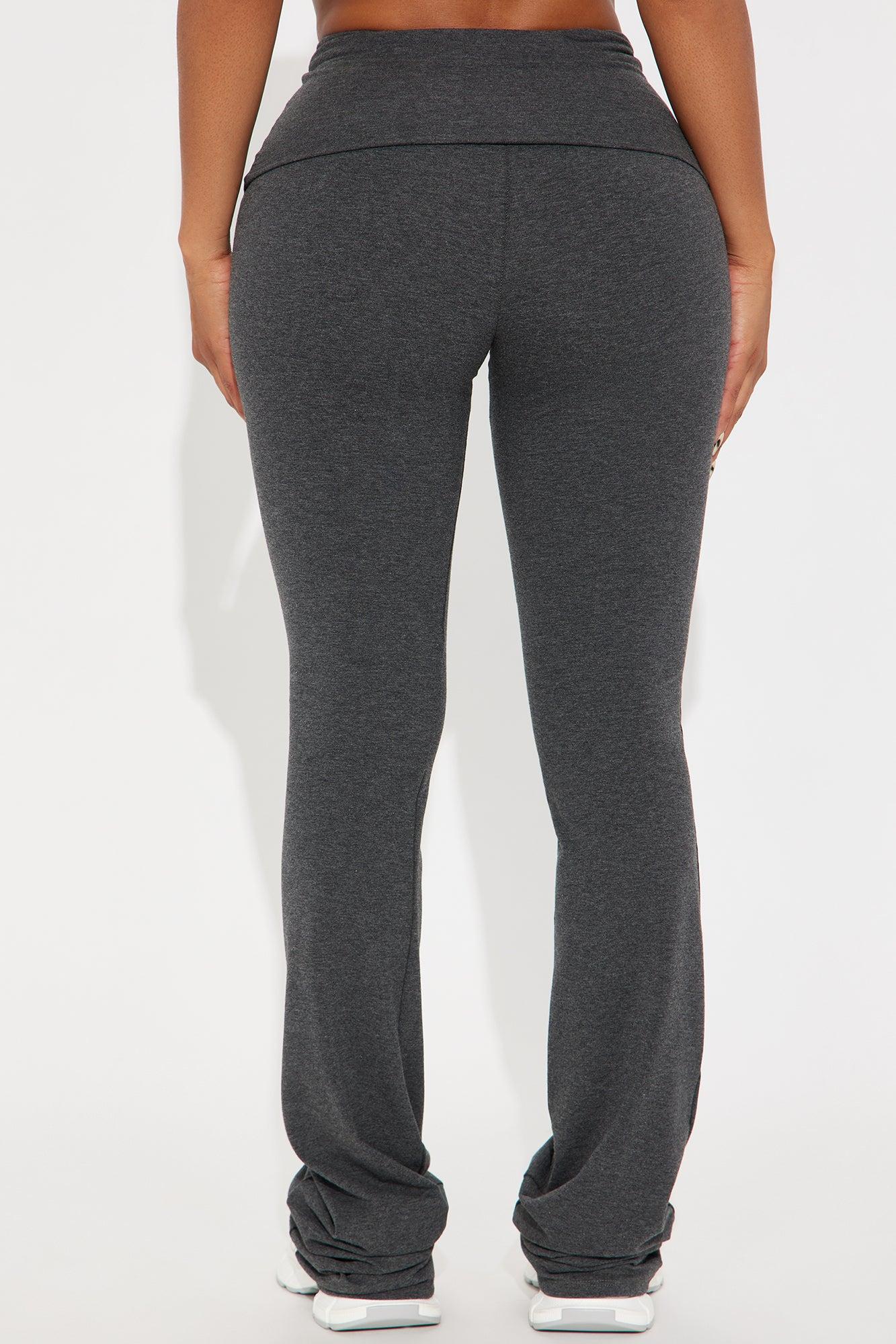 Tall Adriana Foldover Flare Pant - Charcoal Product Image