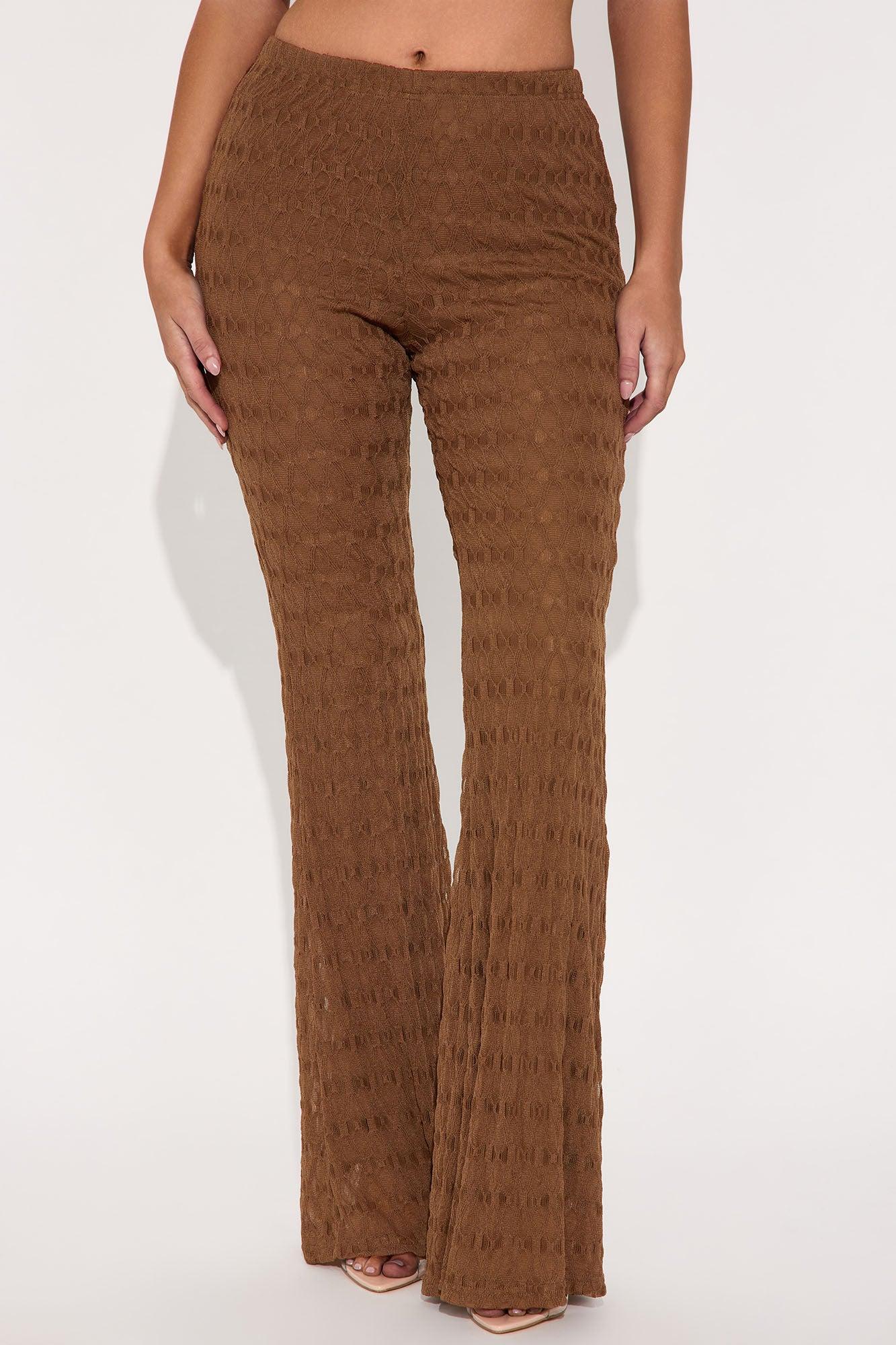 Hold Up Lace Flare Pant - Mocha Product Image