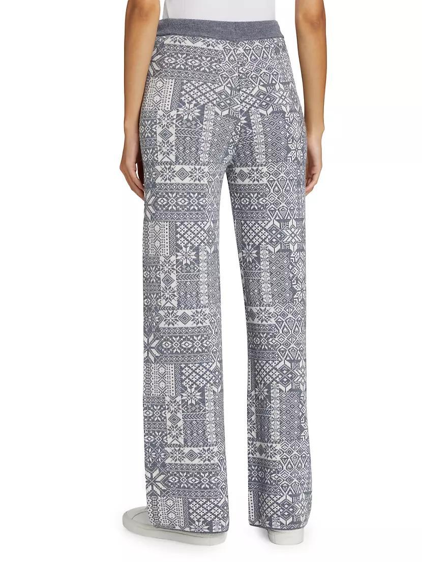 Patchwork Jacquard Knit Pants Product Image