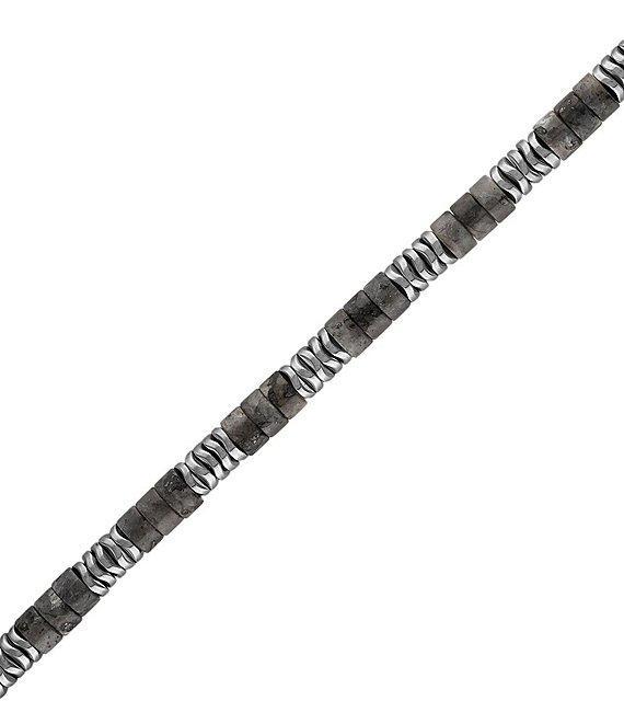 Bulova Men's Sterling Silver Beaded Line Bracelet Product Image