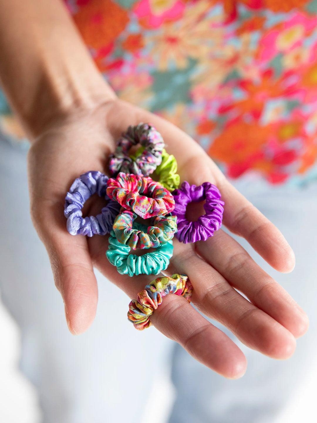 Mini Satin Scrunchie, Set of 8 Product Image