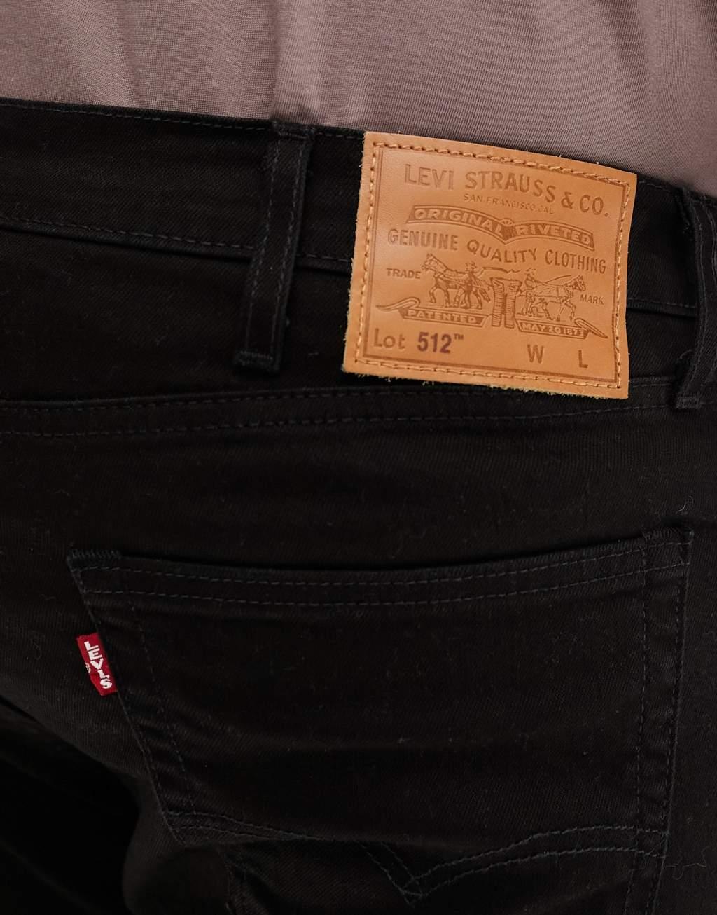 Levi's Plus 512 slim taper jeans in black Product Image