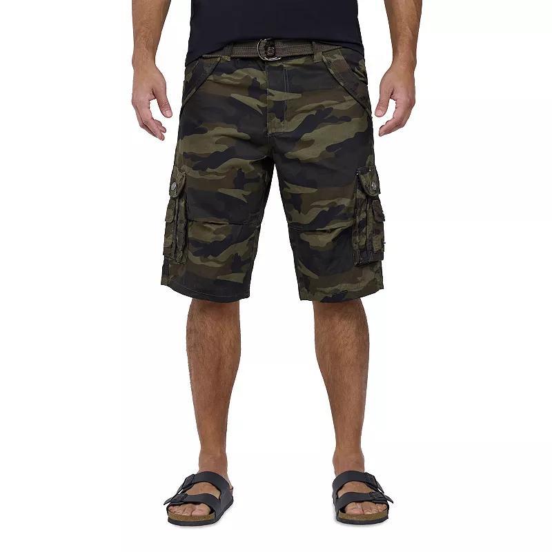 Men's Xray Belted Double-Pocket Bermuda Cargo, Size: 42, Grey Product Image