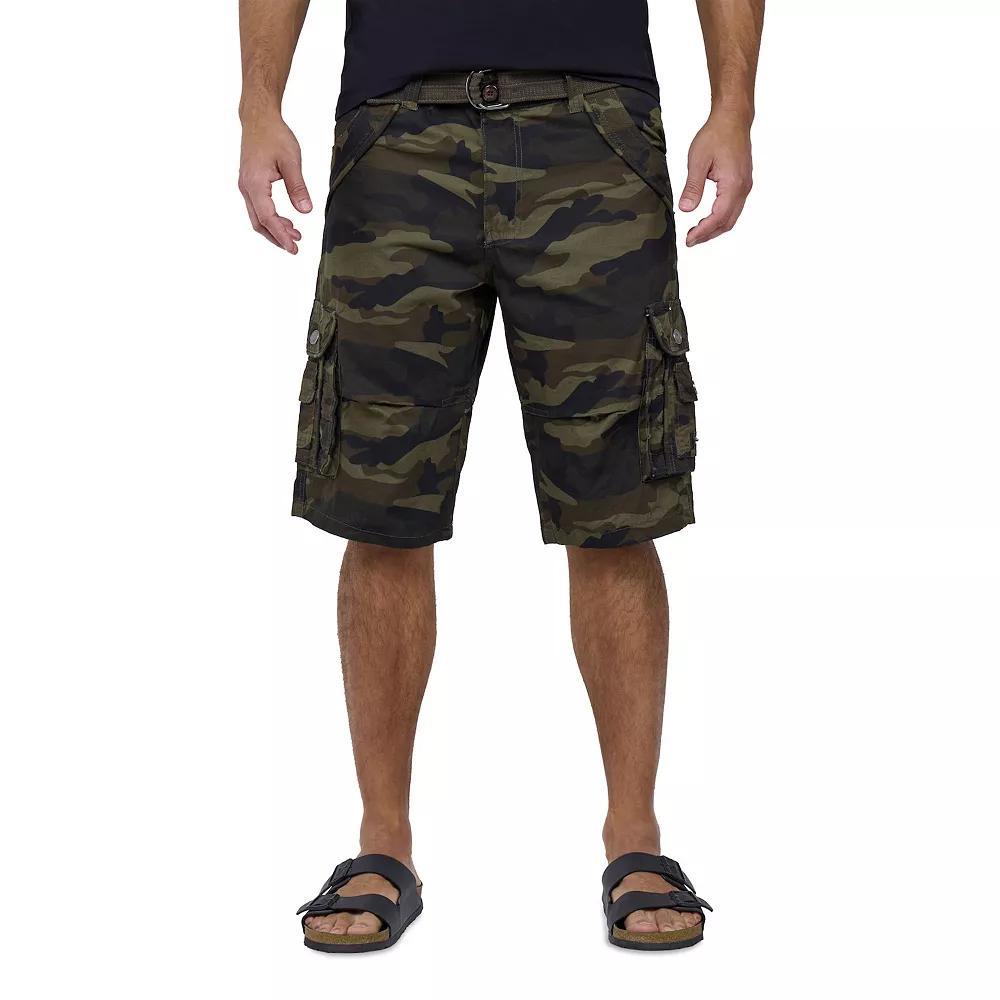 Men's Xray Belted Double-Pocket Bermuda Cargo, Size: 42, Grey Product Image