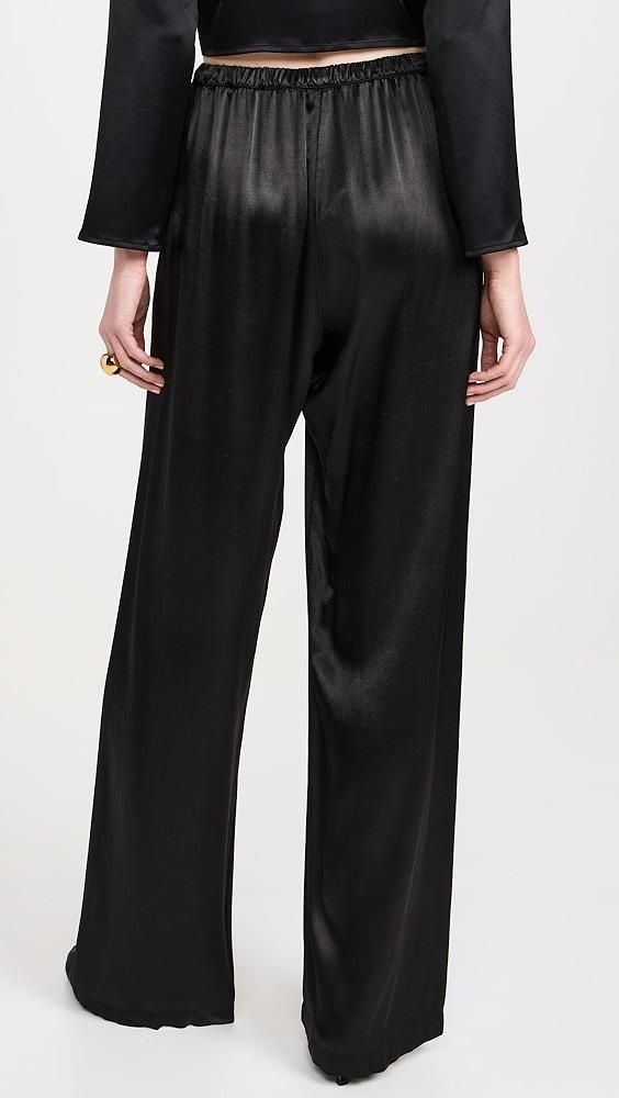 Enza Costa Satin Wide Leg Pants | Shopbop Product Image