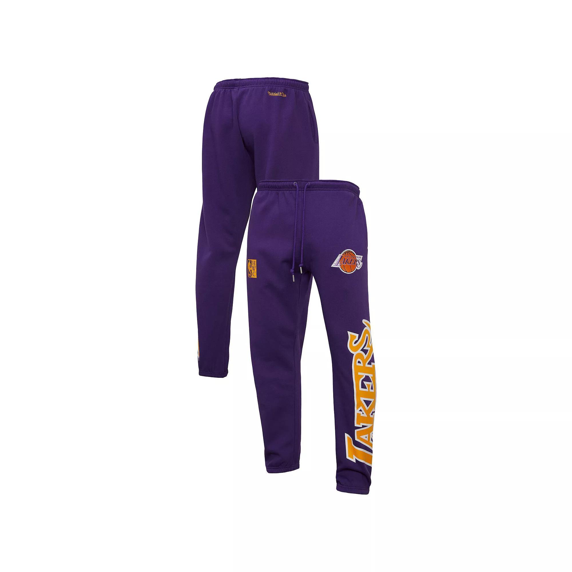 Men's Mitchell & Ness Purple Los Angeles Lakers Hardwood Classics Team Origins Pants, Size: Large Product Image