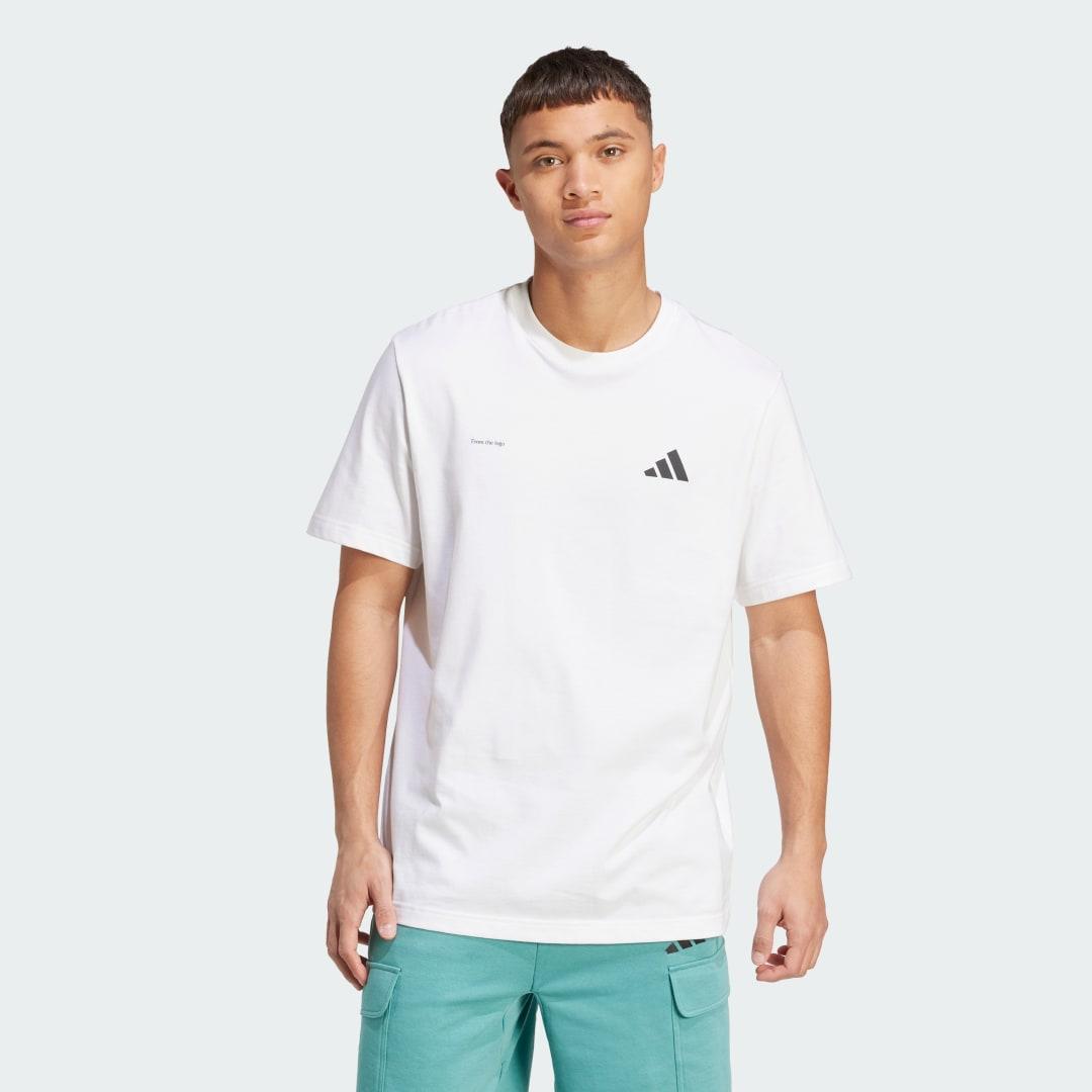 adidas Lens Power Of Three Hoop Graphic Tee Black L Mens Product Image