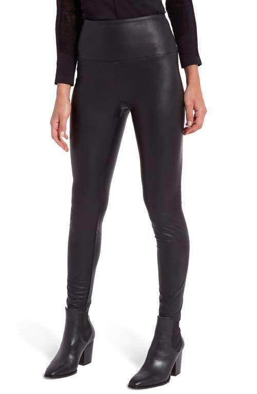 Lysse Textured Leather Leggings (Charcoal) Women's Clothing Product Image