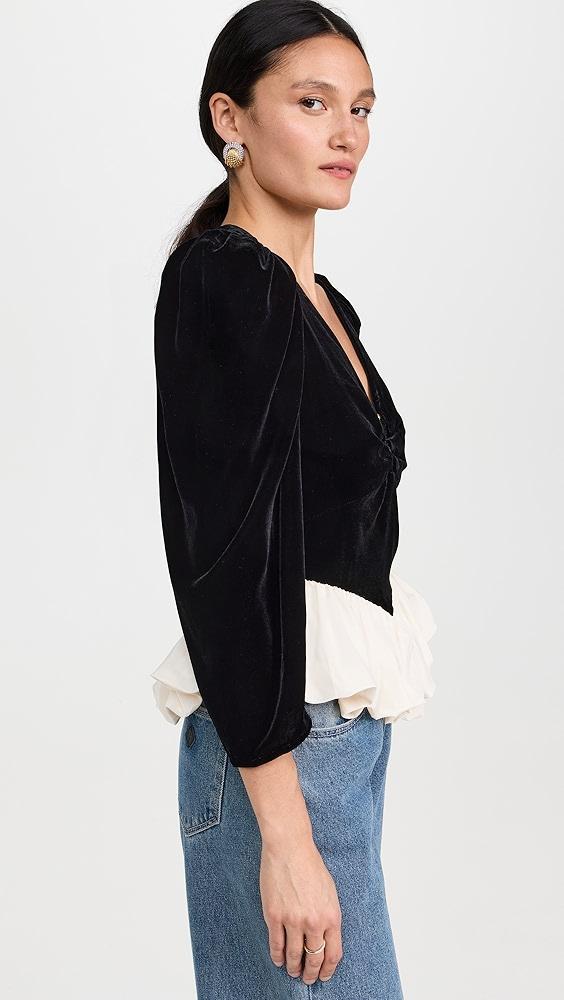 RHODE Colette Velvet Top | Shopbop Product Image