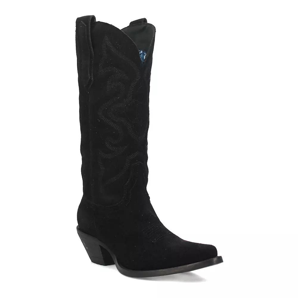 Dingo Out West Women's Suede Cowgirl Boots, Size: 9, Black Product Image