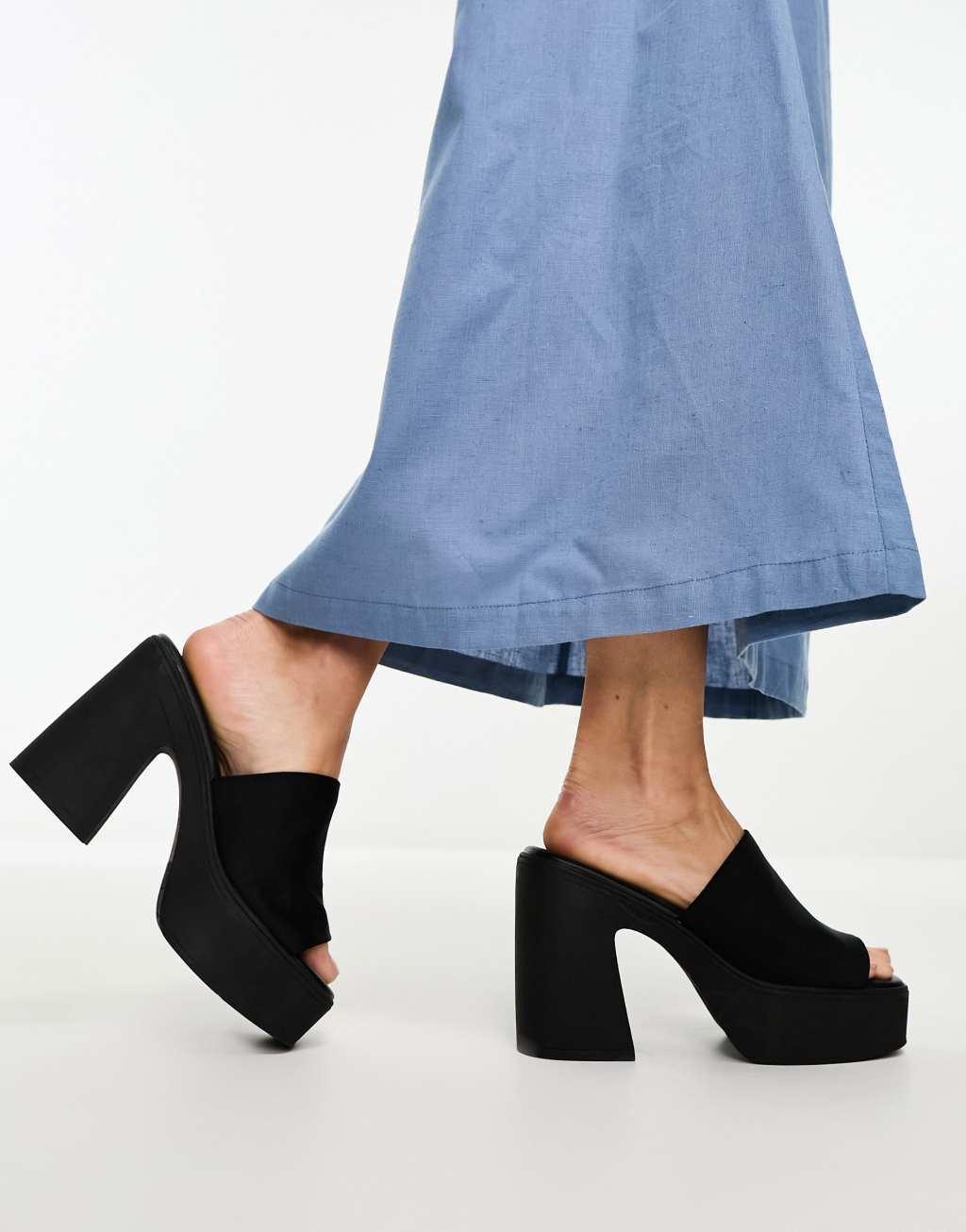 Aldo Maysee platform heeled mules Product Image