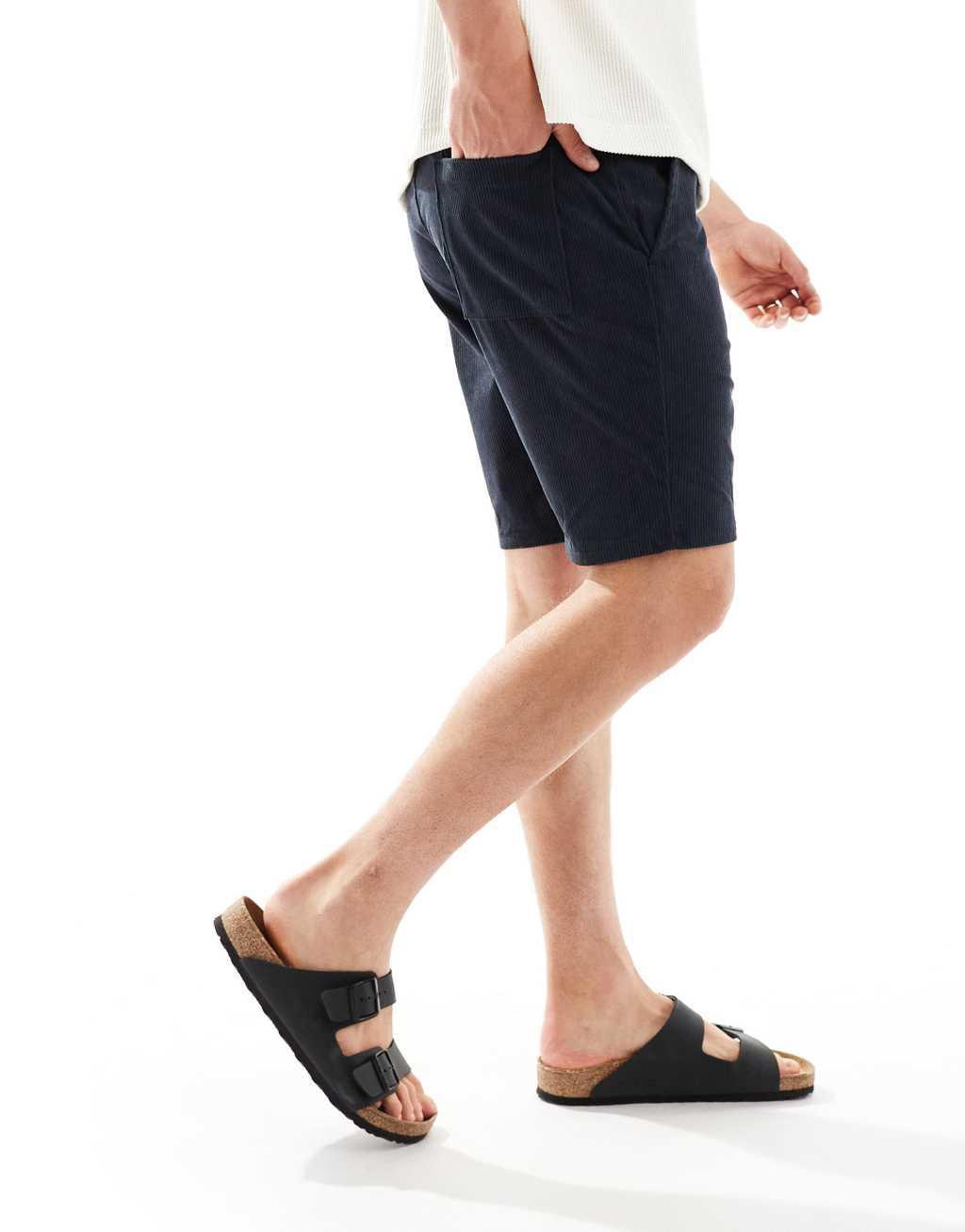 ONLY & SONS cord short in navy Product Image