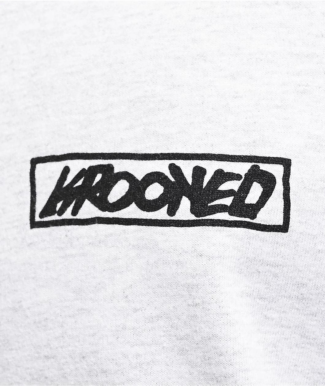Krooked Moonsmile Raw White T-Shirt Product Image