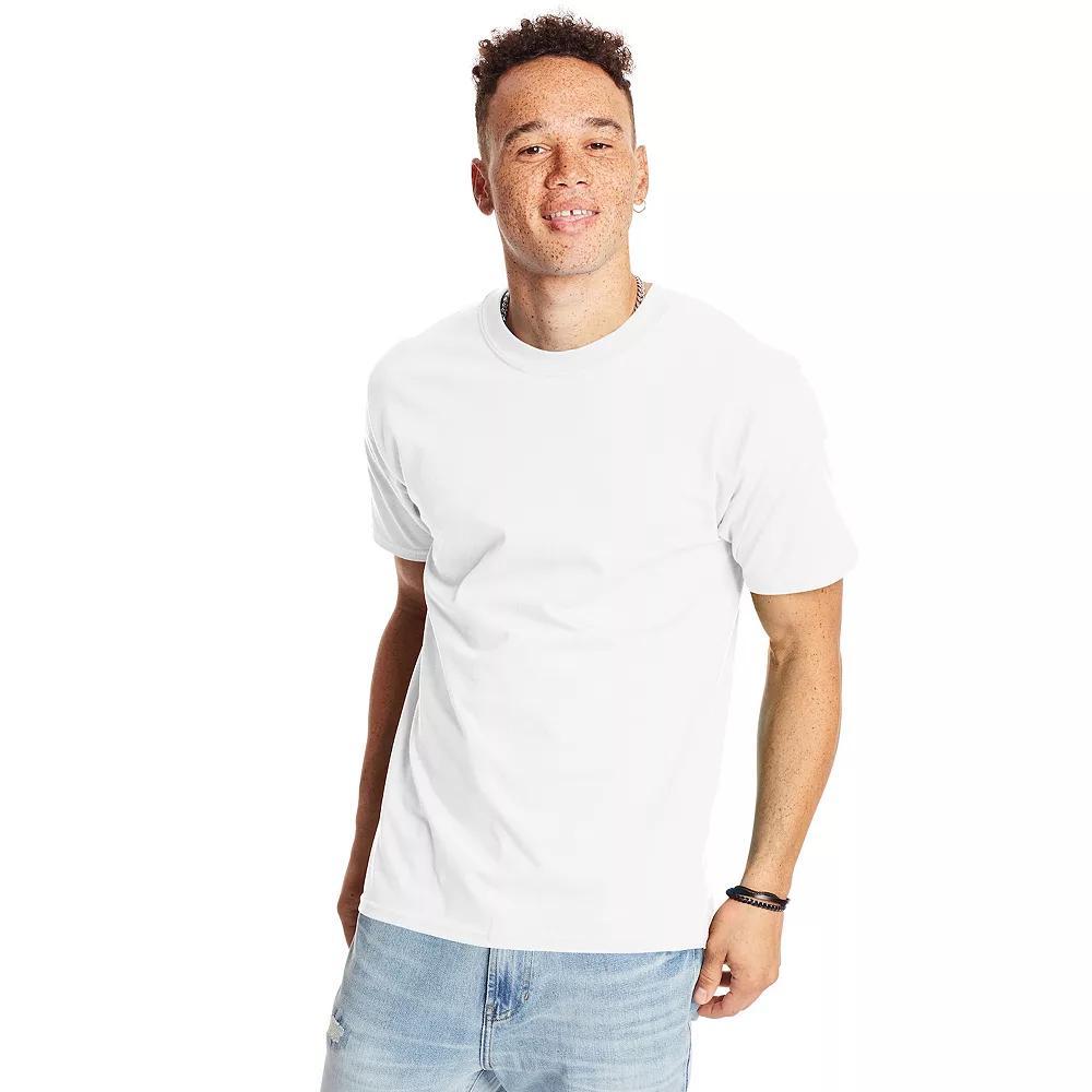 Mens Hanes Beefy-T 2-Pack T-Shirt Blue Product Image
