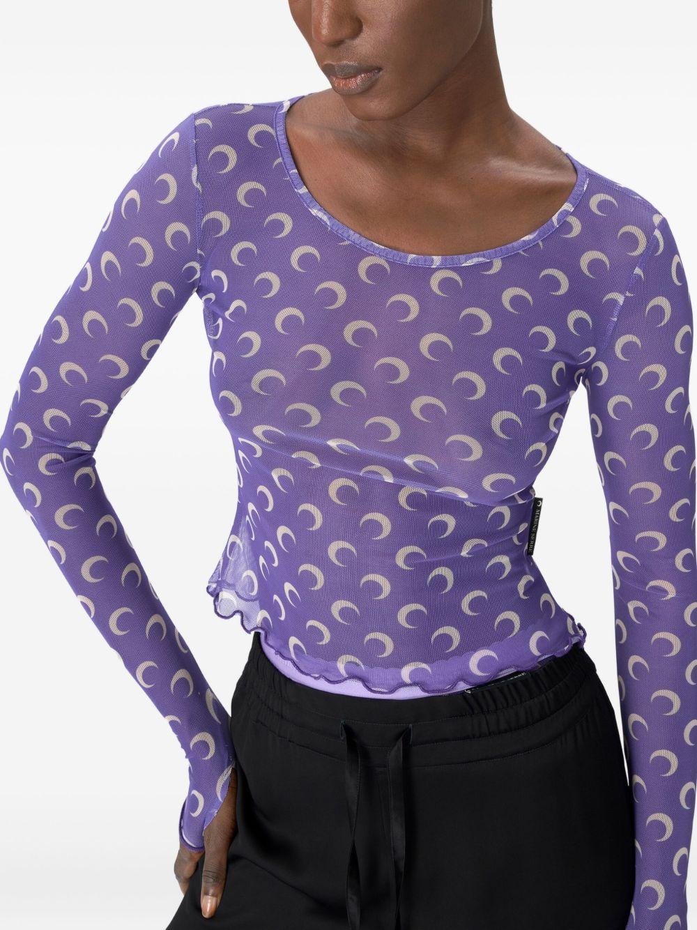 Moon mesh second-skin top Product Image