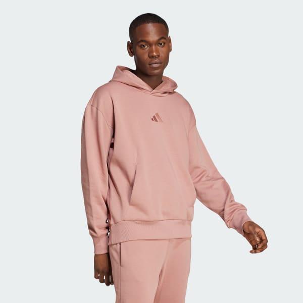 adidas ALL SZN Fleece Hoodie True Pink L Mens Product Image