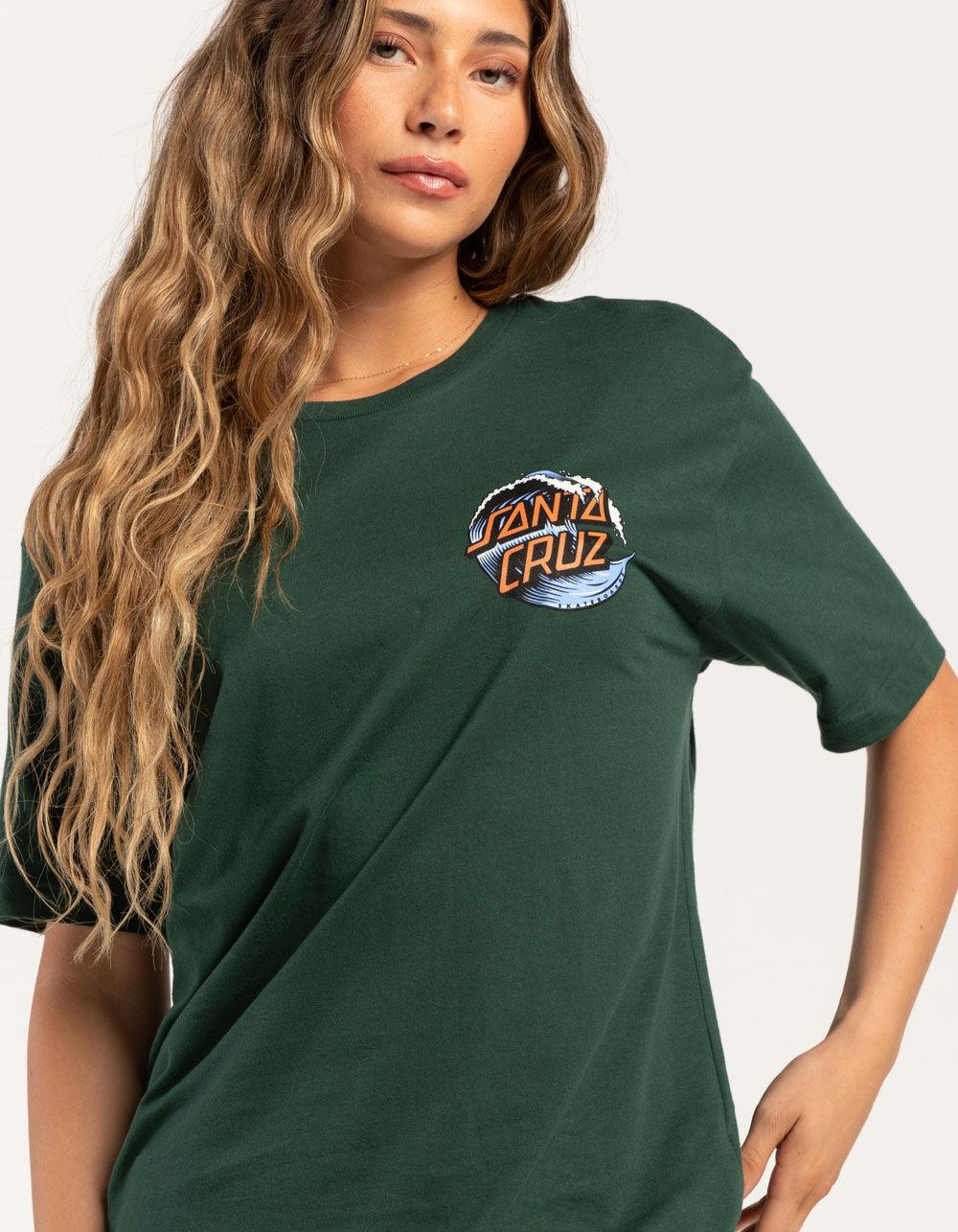 SANTA CRUZ Wave Dot Womens Boyfriend Tee - FOREST Product Image