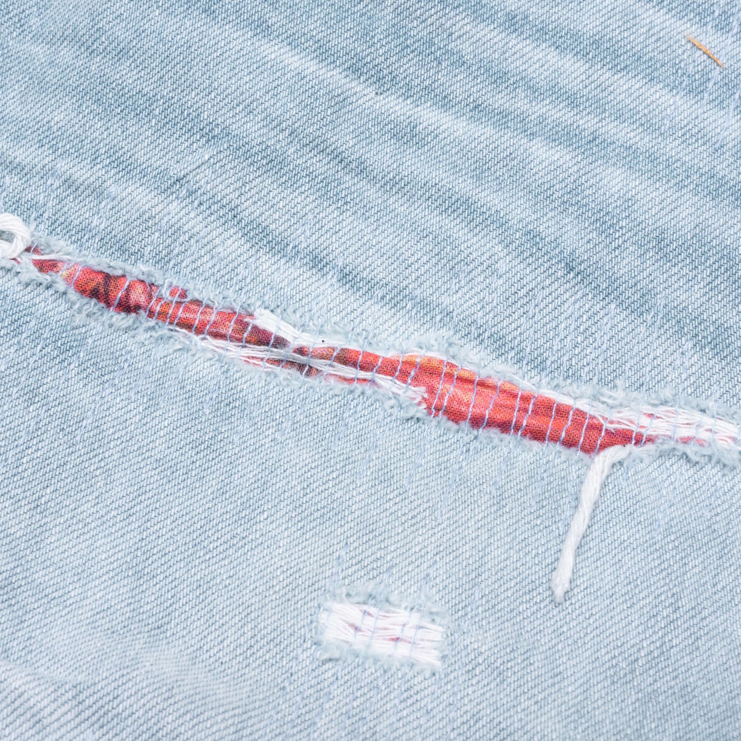 Straight Fit Aloha Patch Jean - Faded Indigo Male Product Image