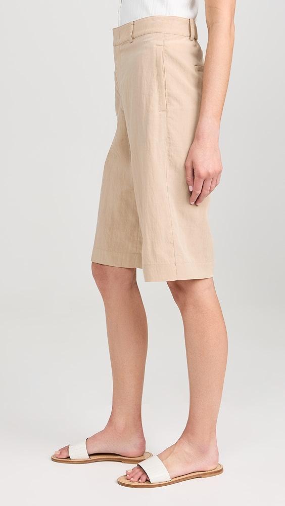 Vince Mid Rise Textured Tailored Shorts | Shopbop Product Image