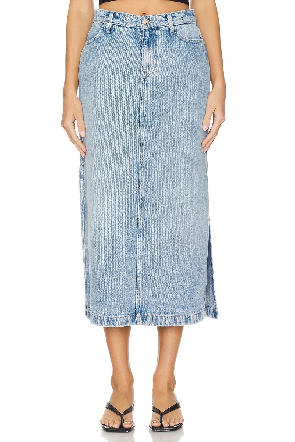 Midi Denim Skirt 7 For All Mankind Product Image