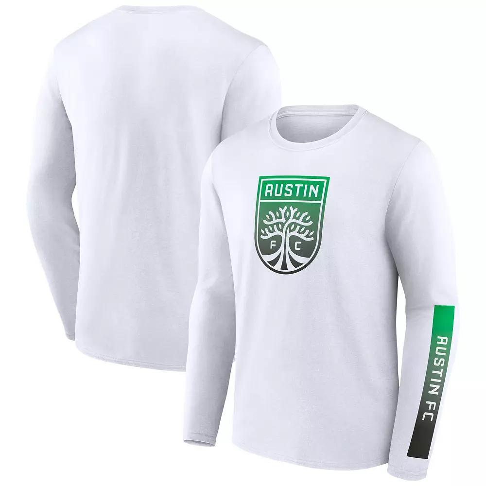Mens Fanatics White Austin FC Long Sleeve T-Shirt Product Image