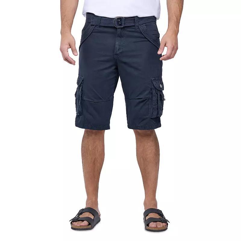 Men's Xray Belted Double-Pocket Bermuda Cargo, Size: 34, Blue Product Image