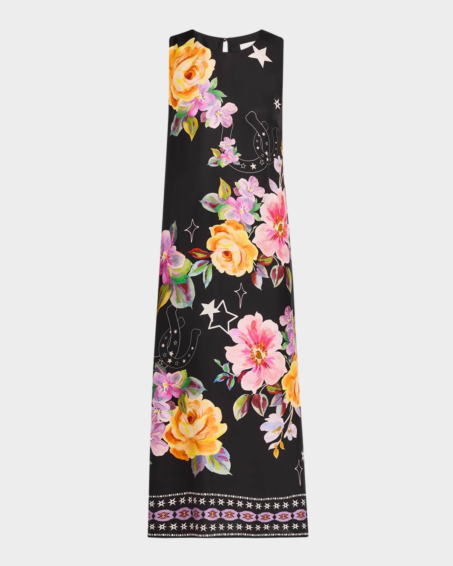 Karolina Sleeveless Floral-Print Midi Dress Product Image