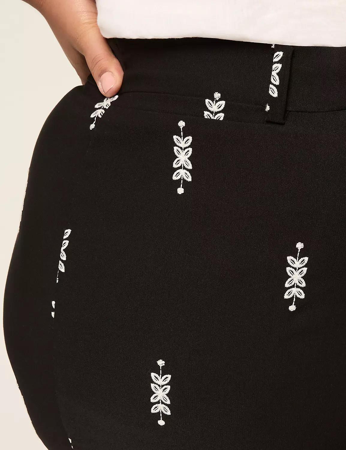4-Season Embroidered Slim Capri Pant Product Image