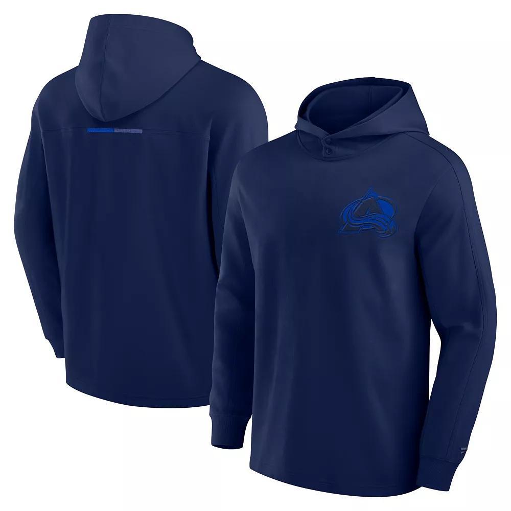 Men's Fanatics Navy Tampa Bay Lightning Elements Lightweight Tri-Blend Fleece Hoodie, Size: Medium, Lgh Blue Product Image