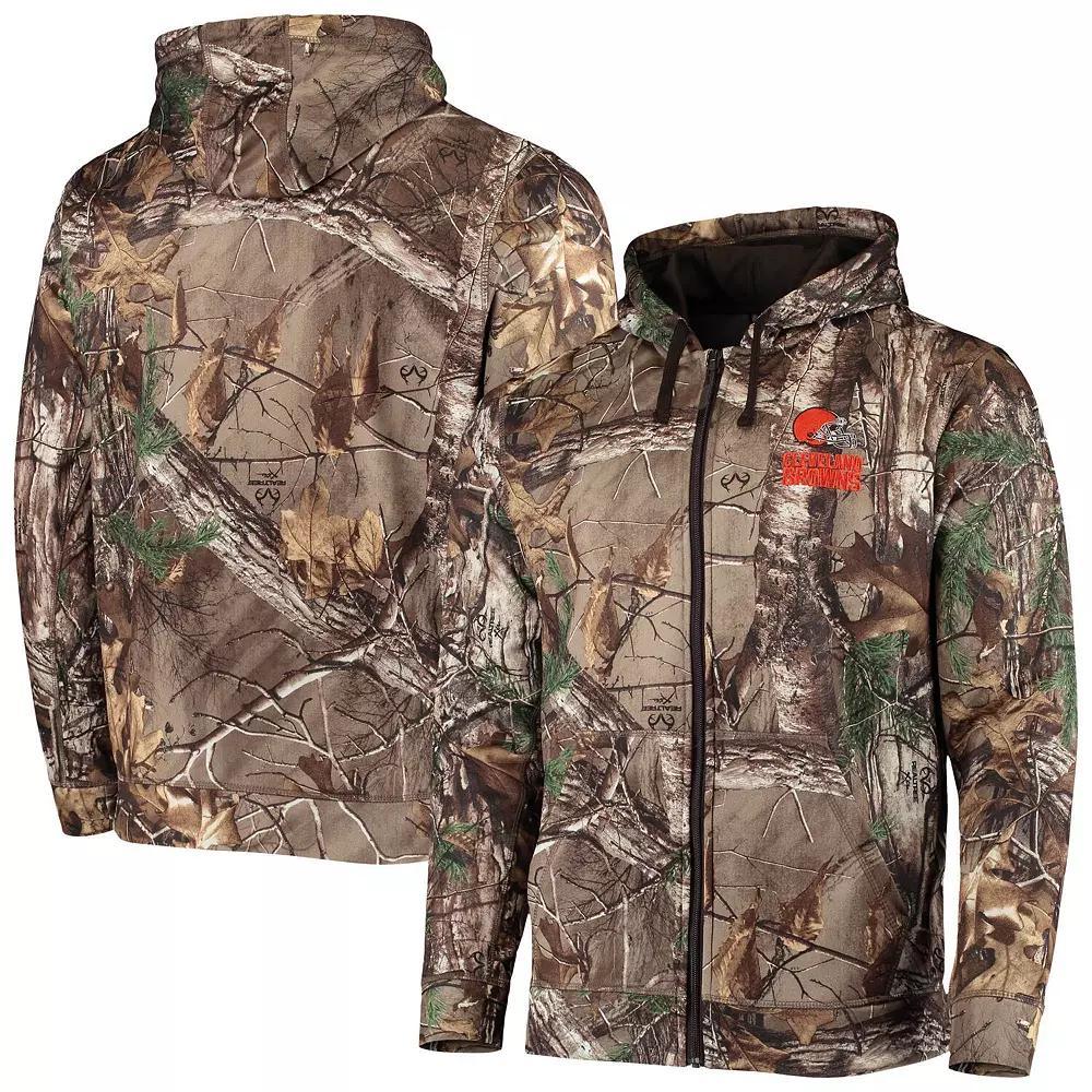 Men's Dunbrooke Realtree Camo Cleveland Browns Trophy Tech Fleece Full-Zip Hoodie, Size: Large, Green Product Image