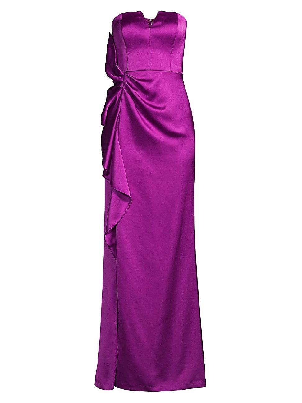 Womens Strapless Sweetheart Flare Gown Product Image