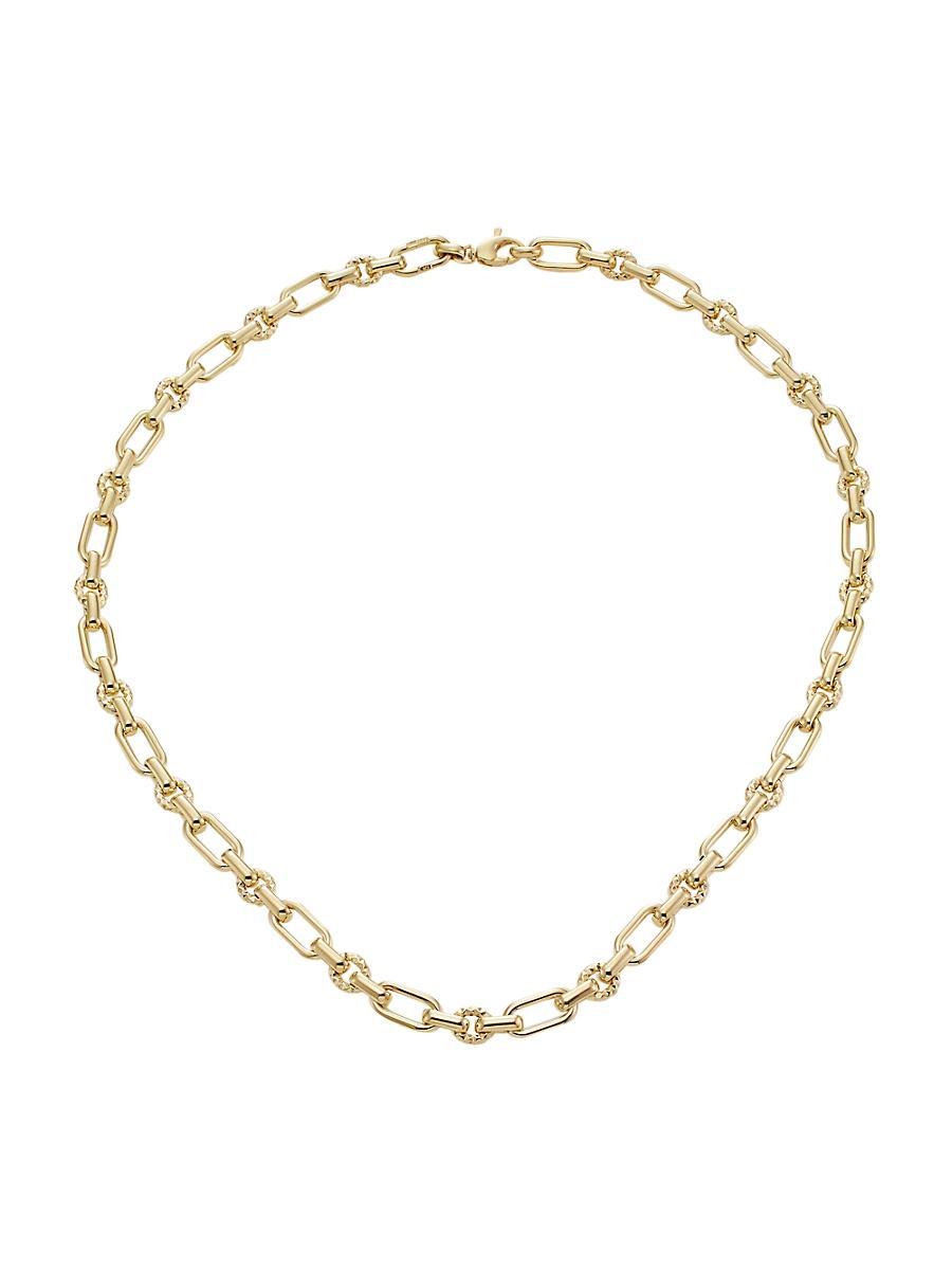 Womens 14K Yellow Gold Paper Clip Chain Necklace Product Image