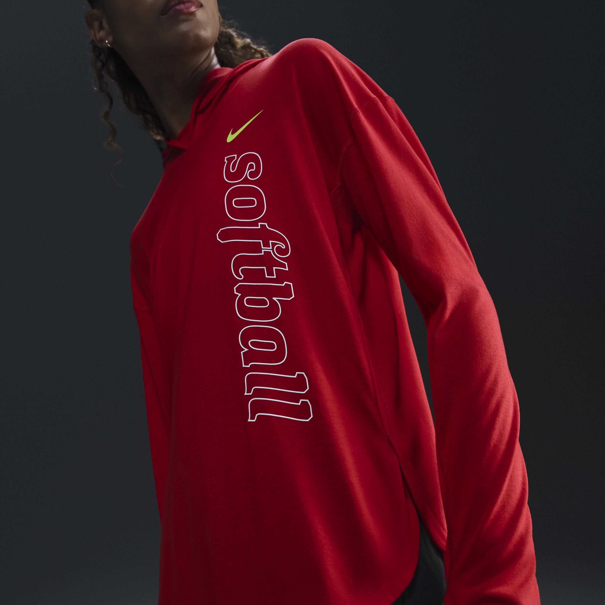 Nike Women's Dri-FIT Long-Sleeve Softball Hoodie Product Image