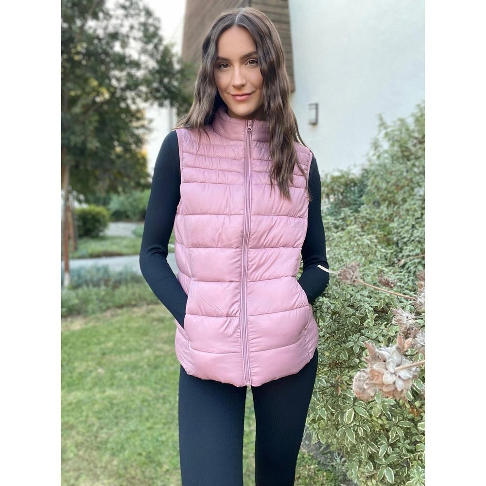 Rokka&Rolla Women's Quilted Puffer Vest-Mauve, size X Large Product Image