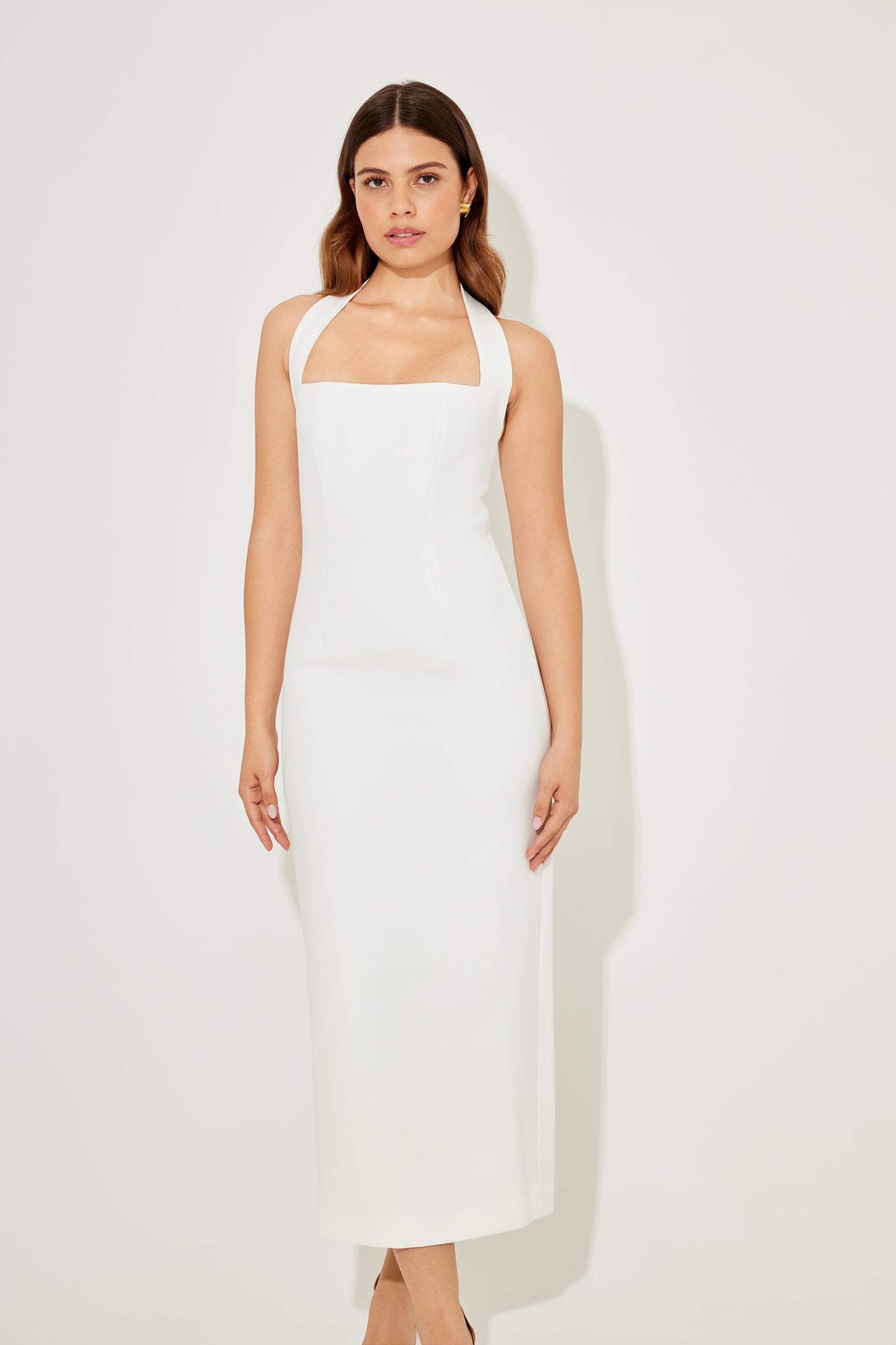 The Ultimate Muse Halter Neck Midi Dress Product Image