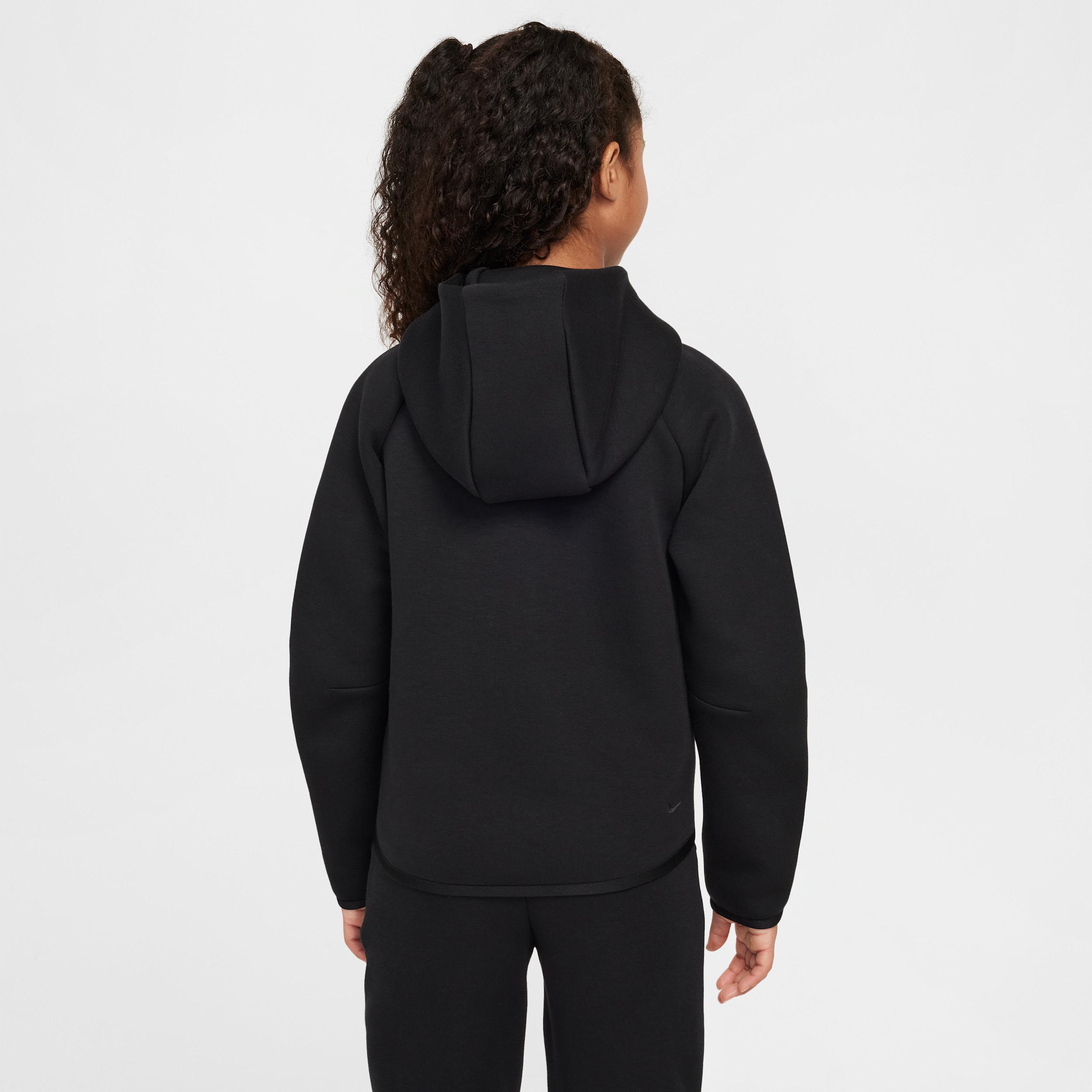 Nike Kids' Tech Fleece Full Zip Hoodie in Black/Black/Black/Black at Nordstrom, Size Xs Product Image