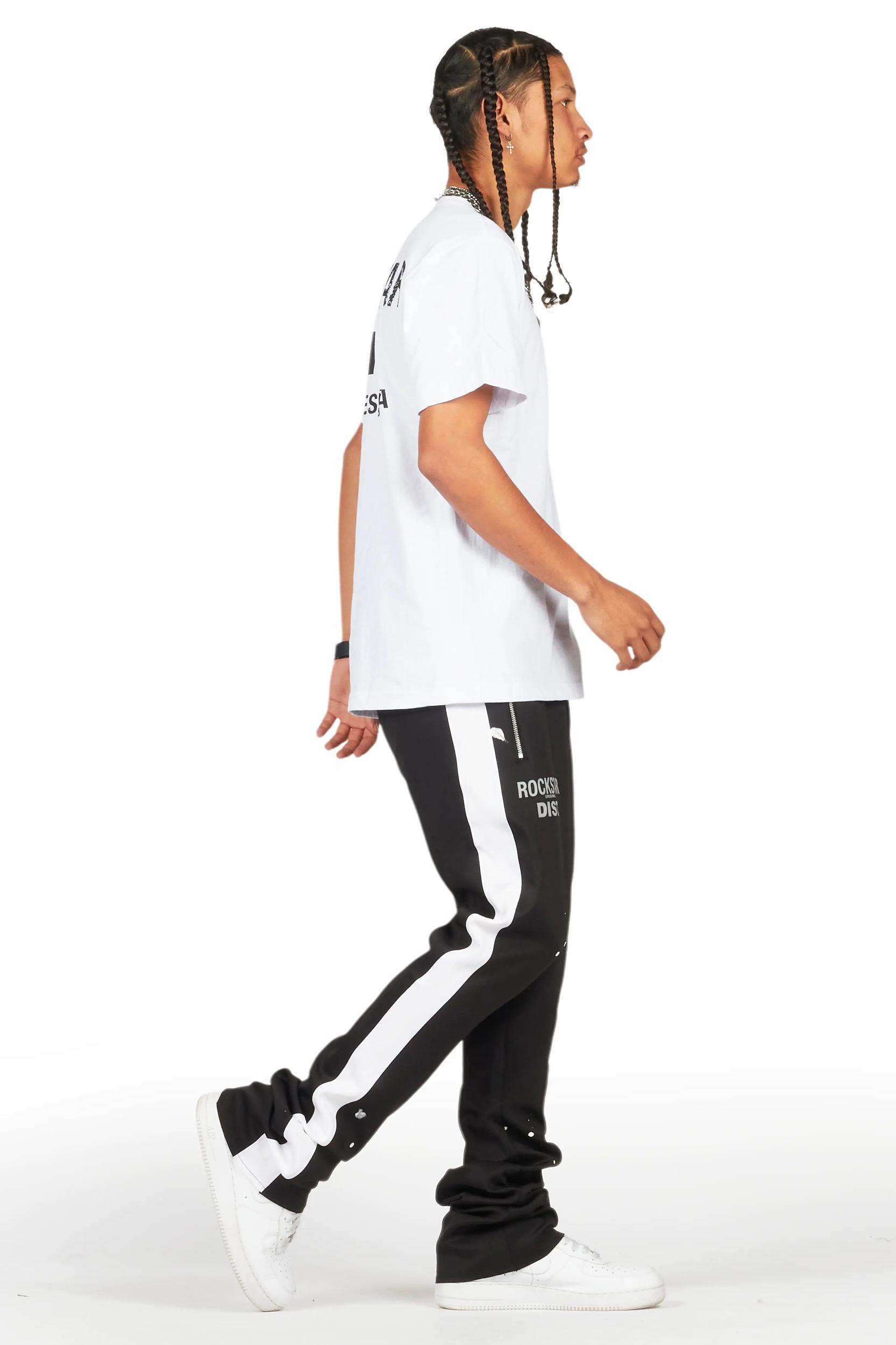 Arlo White/Black T-Shirt/Stacked Flare Track Set Male Product Image