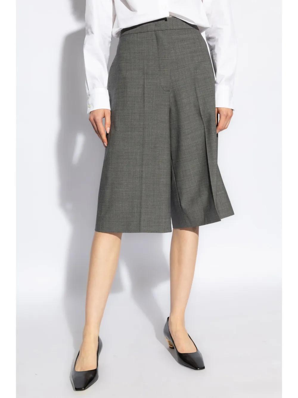 FABIANA FILIPPI Pressed-crease Knee-length Shorts In Gray Product Image