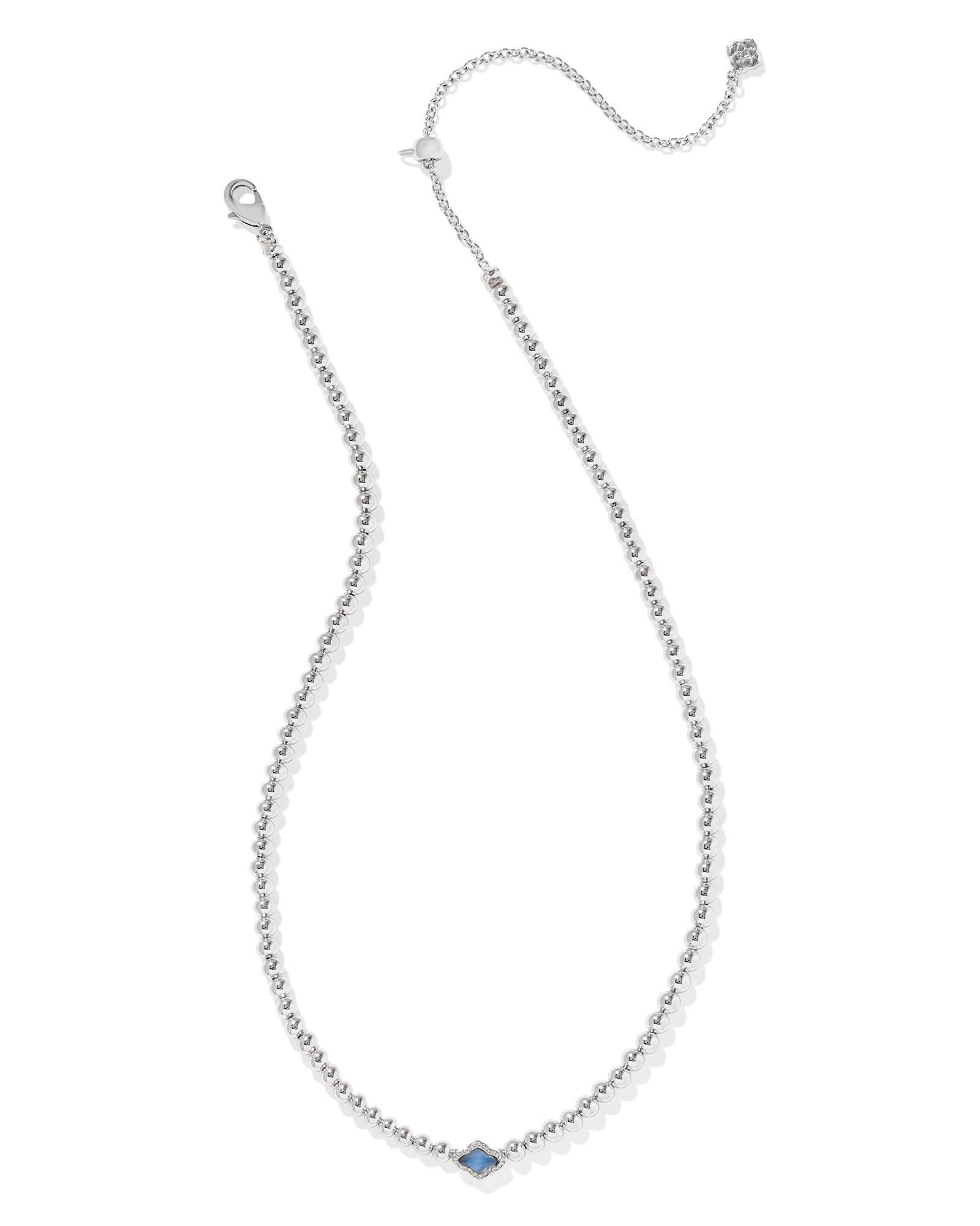 Abbie Gold Beaded Necklace in Azalea Illusion Product Image
