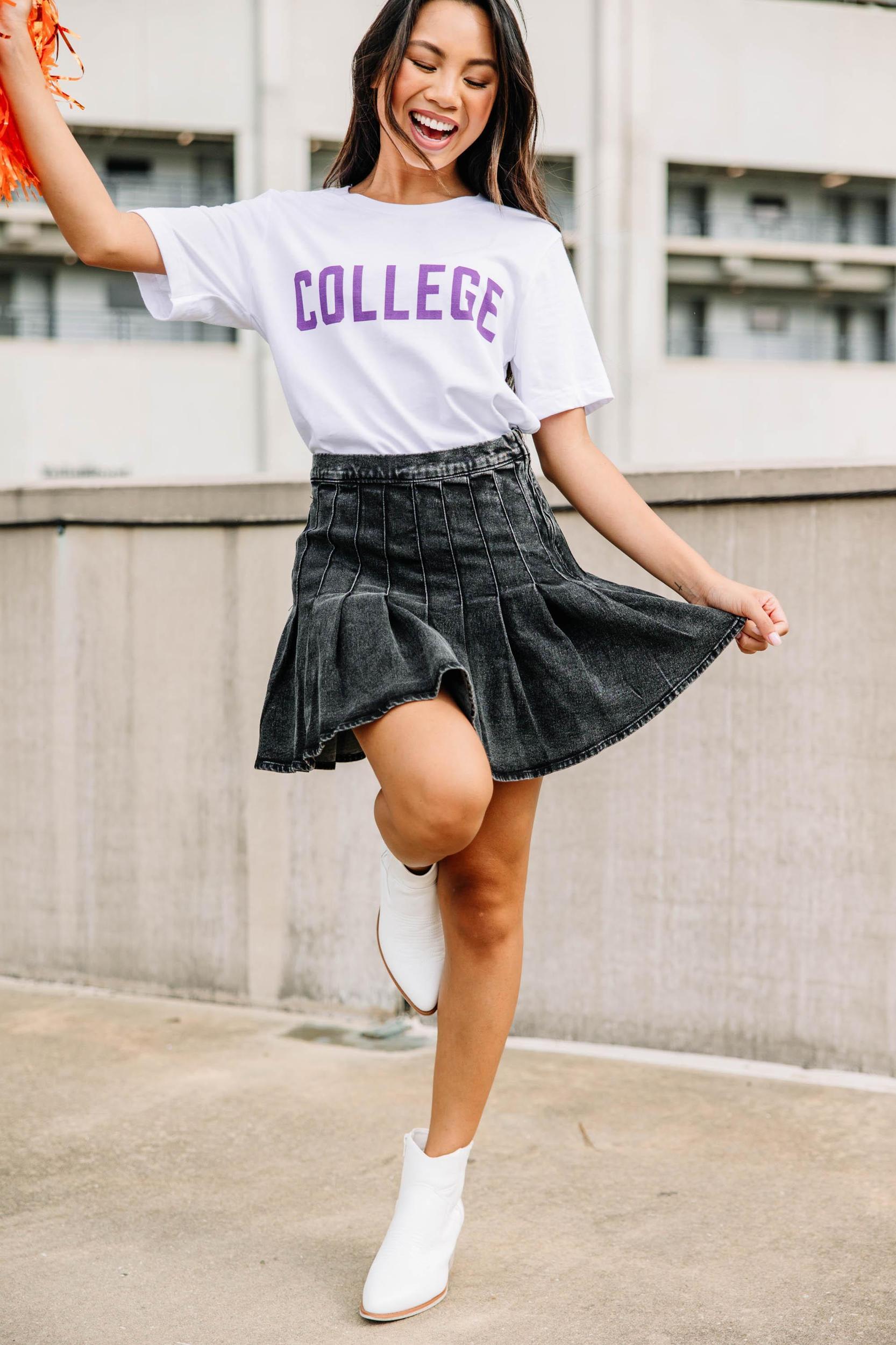 College White/Purple Graphic Tee Female Product Image