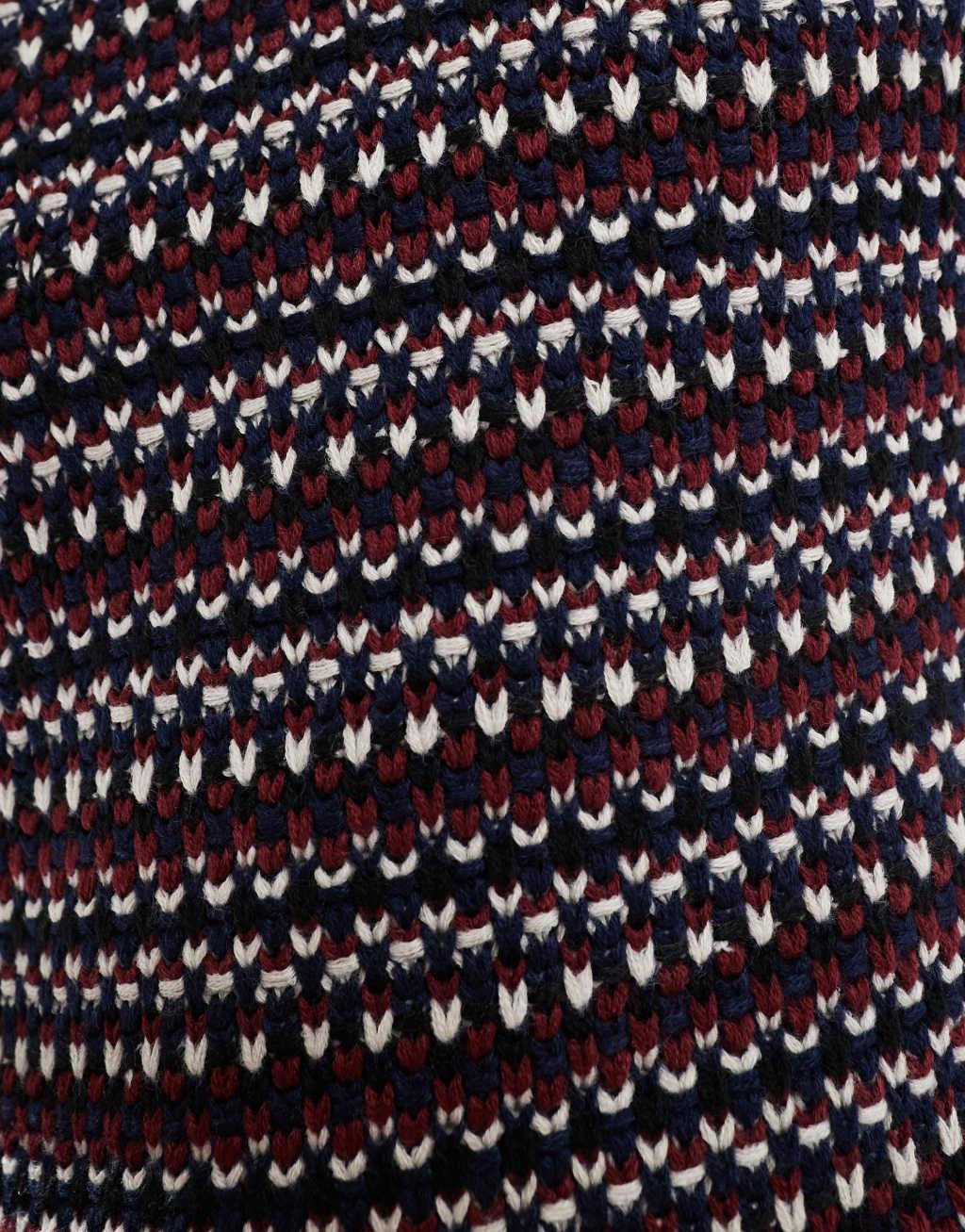 ONLY & SONS crew neck structured knit sweater with stripe in navy Product Image