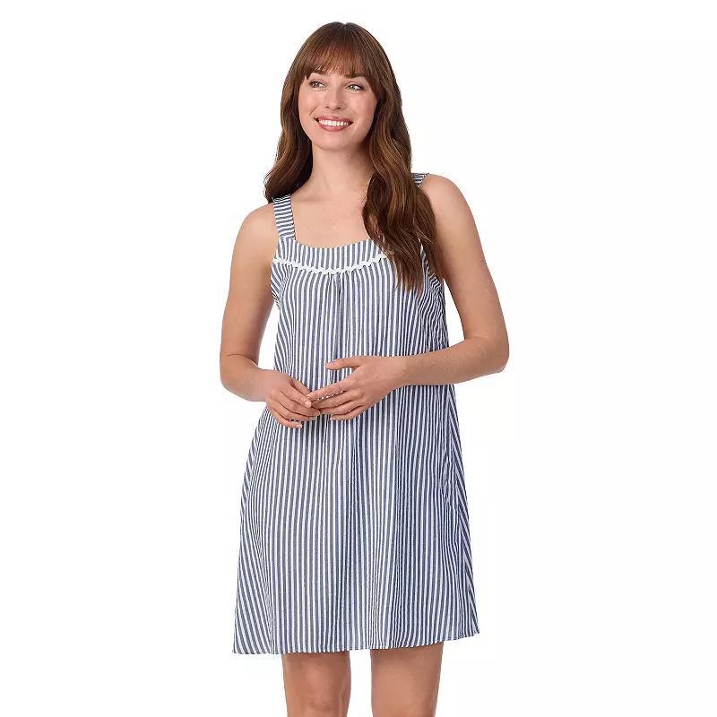 Women's Draper James Seersucker Chemise, Size: Small, Blue Stripe Product Image