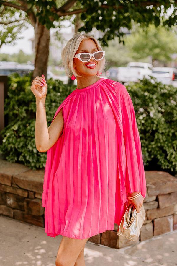 Runway Revelry Shift Dress In Hot Pink Product Image