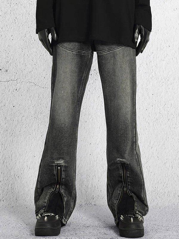 Men's Zip Fly Ankle Flare Jeans Product Image