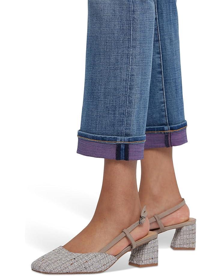 Women's NYDJ Marilyn Straight Ankle Color Cuff Jeans in Majorca Bay Product Image