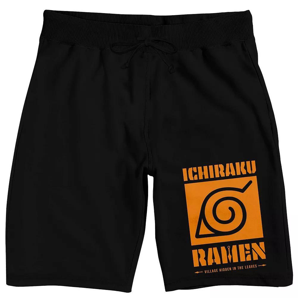 Men's Naruto Shippuden Ichiraku Ramen Sleep Shorts, Size: XXL, Black Product Image