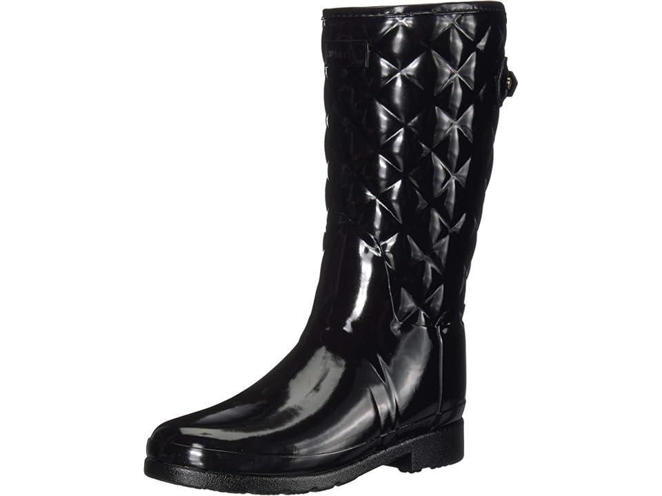 Hunter Womens Refined Quilted Gloss Rain Boots Product Image