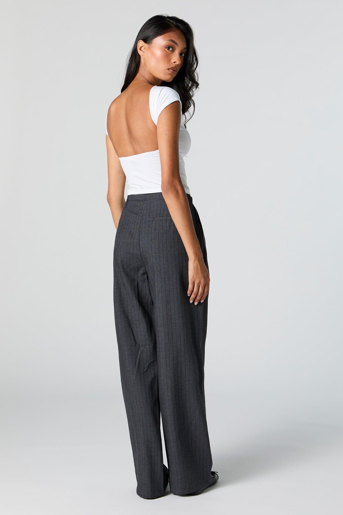 Pleated Straight Leg Dress Pant Female Product Image