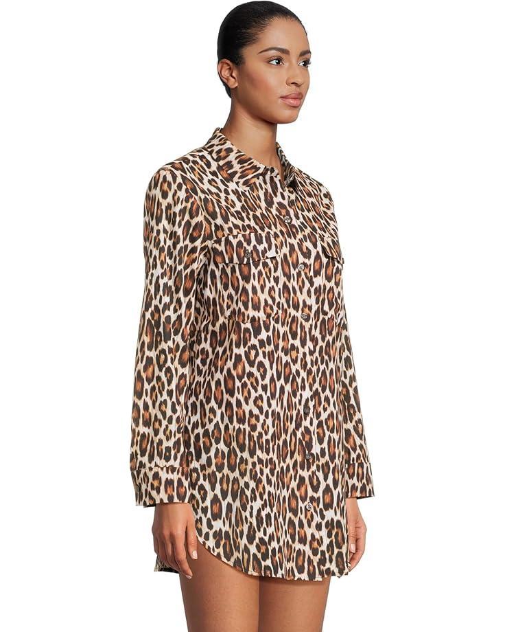 Women's Tommy Bahama Leopard Boyfriend Shirt Product Image