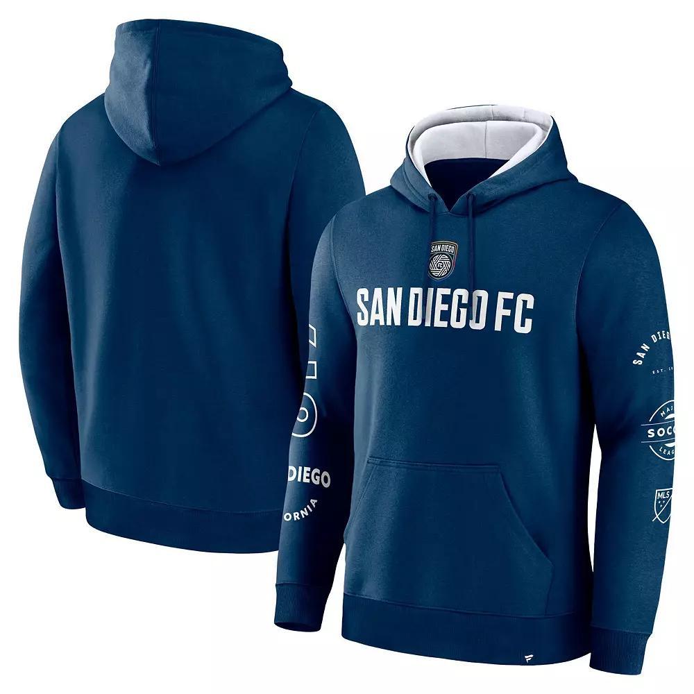 Men's Fanatics  Navy San Diego FC Penalty Kick Legacy Pullover Hoodie, Size: Medium, Sdf Blue Product Image